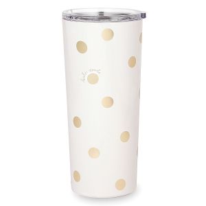 Gold Dot with Script Stainless Steel Tumbler