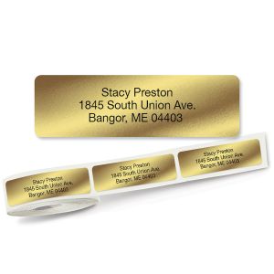 Gold Foil Standard Return Rolled Address Labels