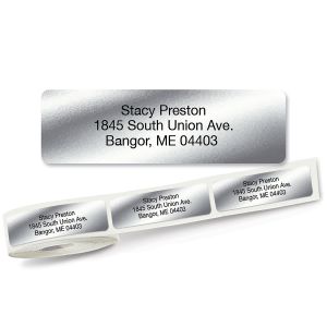 Silver Foil Standard Rolled Address Labels