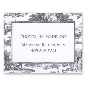 Black Toile Calling Card