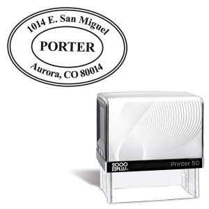 Custom Black Oval Self-Inking Address Stamp