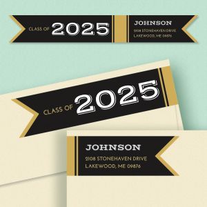 Graduation Day Connect Wrap Diecut Custom Address Labels