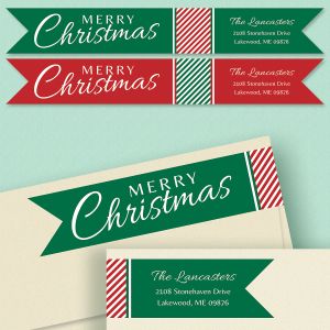 Holiday Connect Wrap Diecut Custom Address Labels