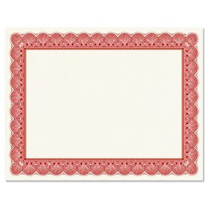 Elite Red Certificate on White Parchment