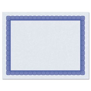 Executive Blue Certificate on Blue Parchment - Set of 50