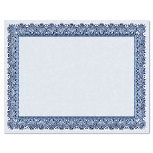 Elite Blue Certificate on Blue Parchment - Set of 10