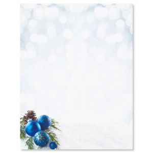 Blue Ornaments Letter Papers