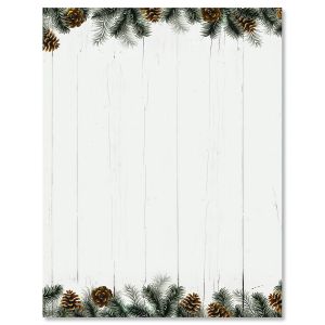 Rural Festive Pine Letter Papers