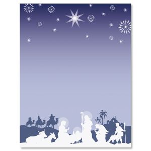 Nativity Silhouette Letter Papers