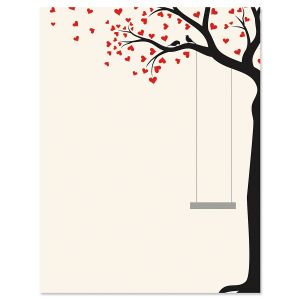 Heart Tree Swing Letter Papers