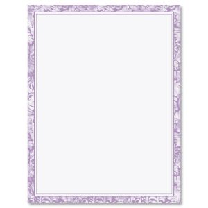 Purple Border Letter Papers