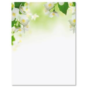 White Florals Letter Papers