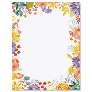 Wildflowers Frame Letter Papers