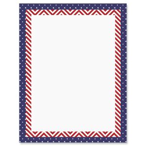 Patriotic Banner Letter Papers