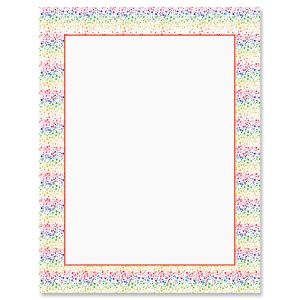 Splatter Rainbow Letter Papers