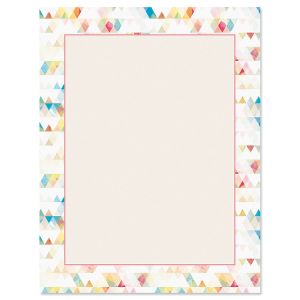 Triangle Rainbow Letter Papers