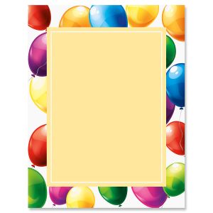 Floating Balloons Birthday Letter Papers