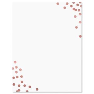 Rose Gold Confetti Letter Papers
