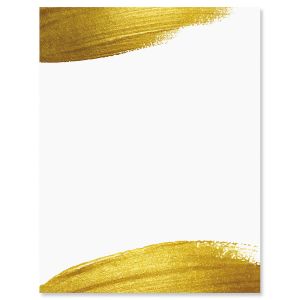 Gold Brush Letter Papers