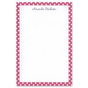 Pink Polka Dot Note Pad