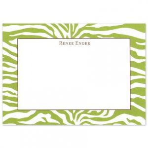 Green Zebra Flat Card