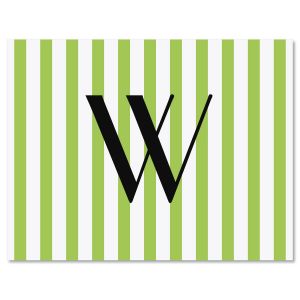 Stripes Initial Note Card