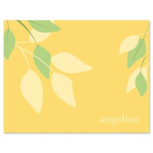 Sage Advice Note Cards-Yellow Green-609065D