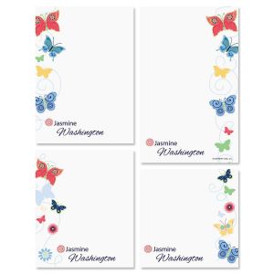 Delicate Butterflies Note Pad Set