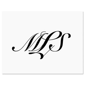Black Elegant Personalized Note Cards