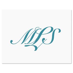 Teal Elegant Personalized Note Cards