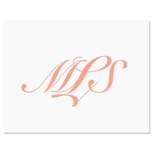 Coral Elegant Personalized Note Cards