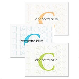 Alpha Beta Thank You Note Cards