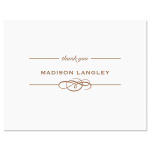 Distinction Thank You Card-Brown-609322C