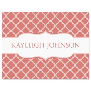 Renaissance Note Cards-Coral-611448D
