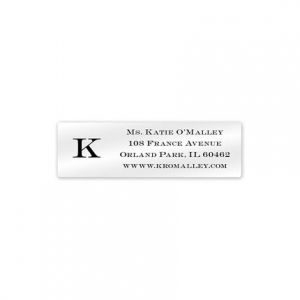 Clear Simple Initial Address Label