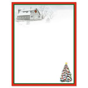 Winter Barn Letter Papers