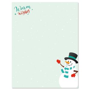 Snowy Holiday Letter Papers