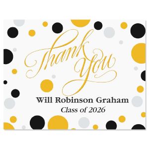 Dots Graduation Thank You Note Cards