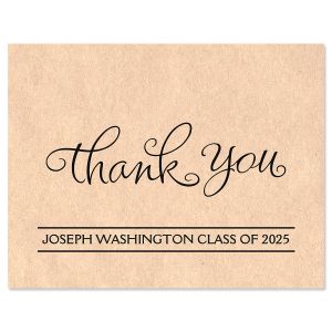 Graduation Kraft Thank You Note Cards