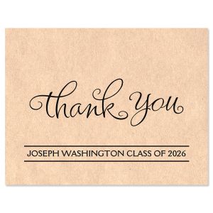 Graduation Kraft Thank You Note Cards