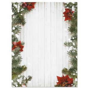 Poinsettia Pine Letter Papers