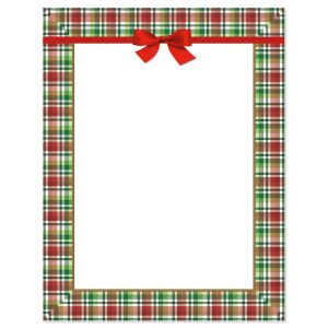 Christmas Plaid Letter Papers