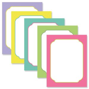 Rainbow Borders Letter Papers (5 Colors)