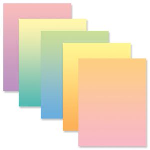 Ombre Letter Papers (5 Colors)