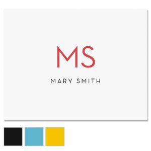 Minimalist Monogram Note Cards