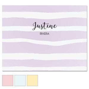 Pastel Island Stripes Note Cards