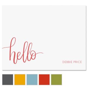 Handwritten Hello Note Card