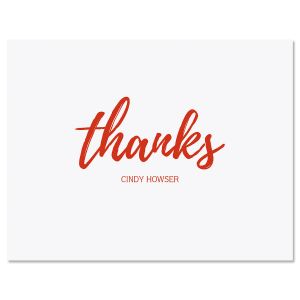 Simple Thanks Red Note Cards