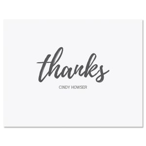 Simple Thanks Grey Note Cards