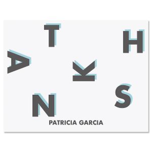 Minimal Thanks Gray Note Cards